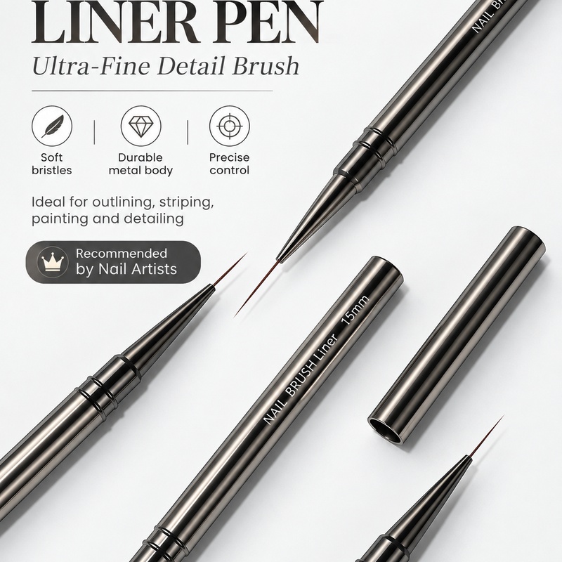 Tippet Line - Ultra İnce Uçlu Tırnak Kalemi Fırçası,